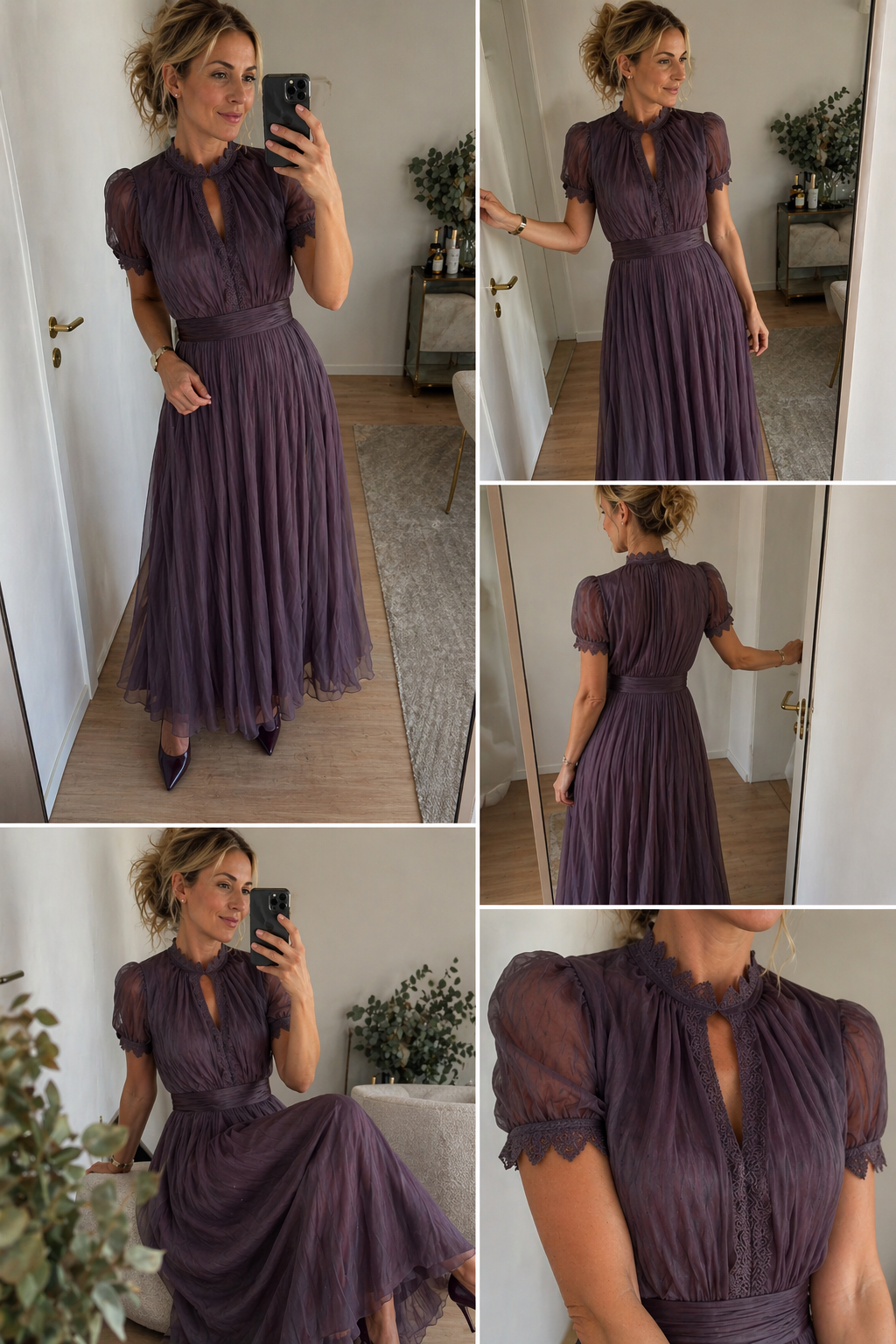 Sukienka Valentina | Elegancka Sukienka na Wesele Fioletowa 6