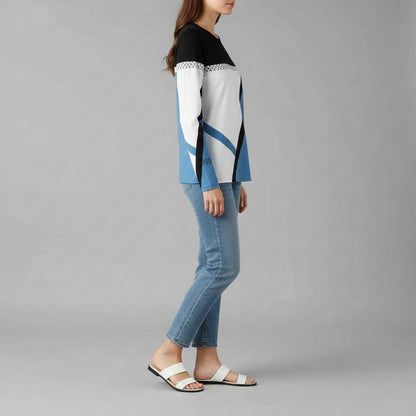 Avril | Sweter Damski Graficzny w Kolorze Wielokolorowym