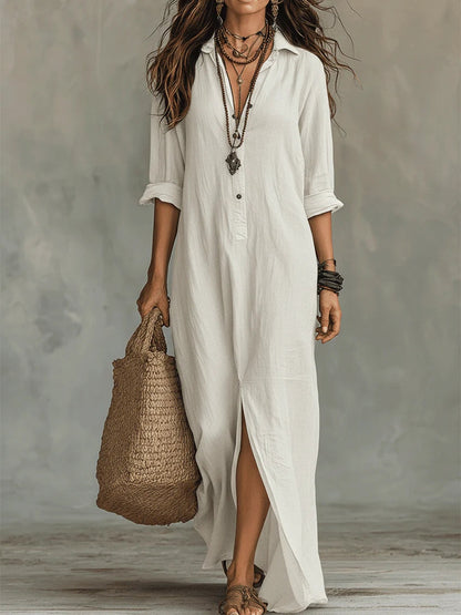 Czarna Sukienka Maxi Oversize | Elegancka Moda Kobieca 1