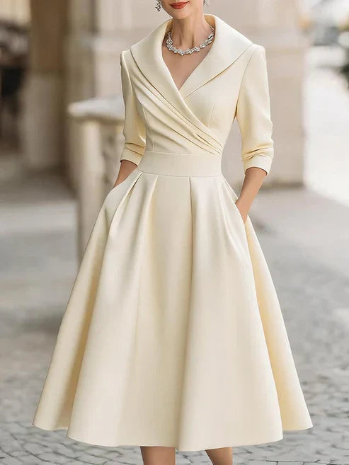 Czarna Sukienka Midi Elegancka | Sukienka Damska na Wesele 5