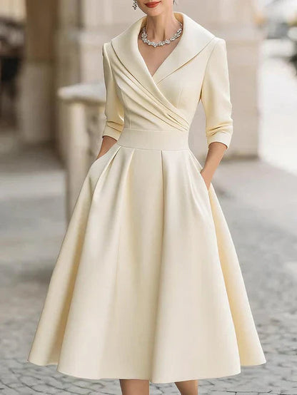 Czarna Sukienka Midi Elegancka | Sukienka Damska na Wesele 5