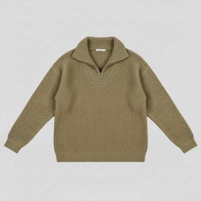 Dafina | Sweter Damski z Dekoltem V i Zamek Błyskawiczny