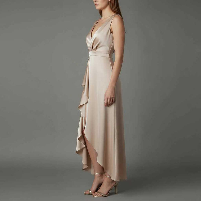 Elegancka Sukienka Maxi Bez Rękawów | Długie Sukienki Kobiece