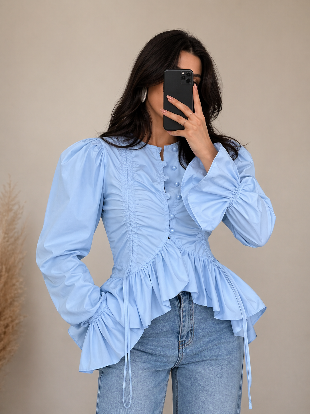 Elegancka Bluzka z Falbaną | Stylowa Odzież Damska 4