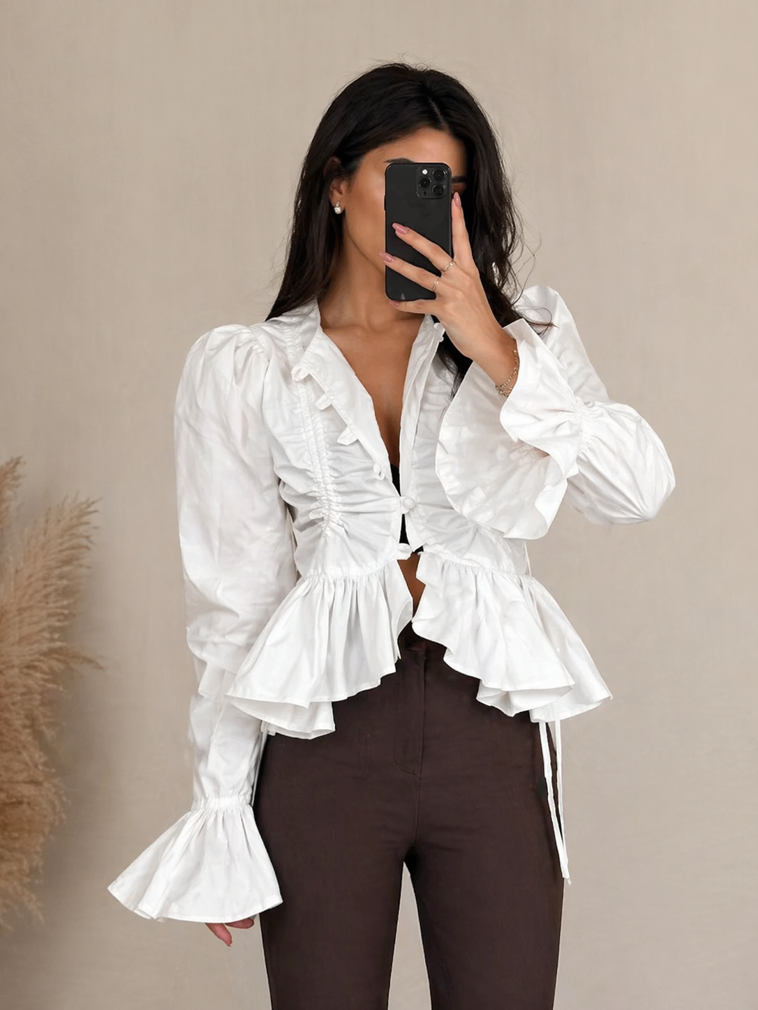 Elegancka Bluzka z Falbaną | Stylowa Odzież Damska 5