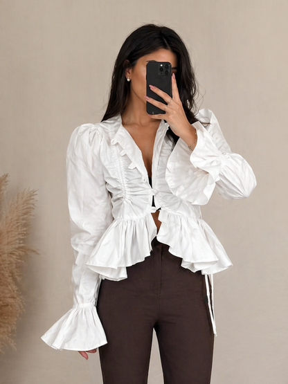 Elegancka Bluzka z Falbaną | Stylowa Odzież Damska 5