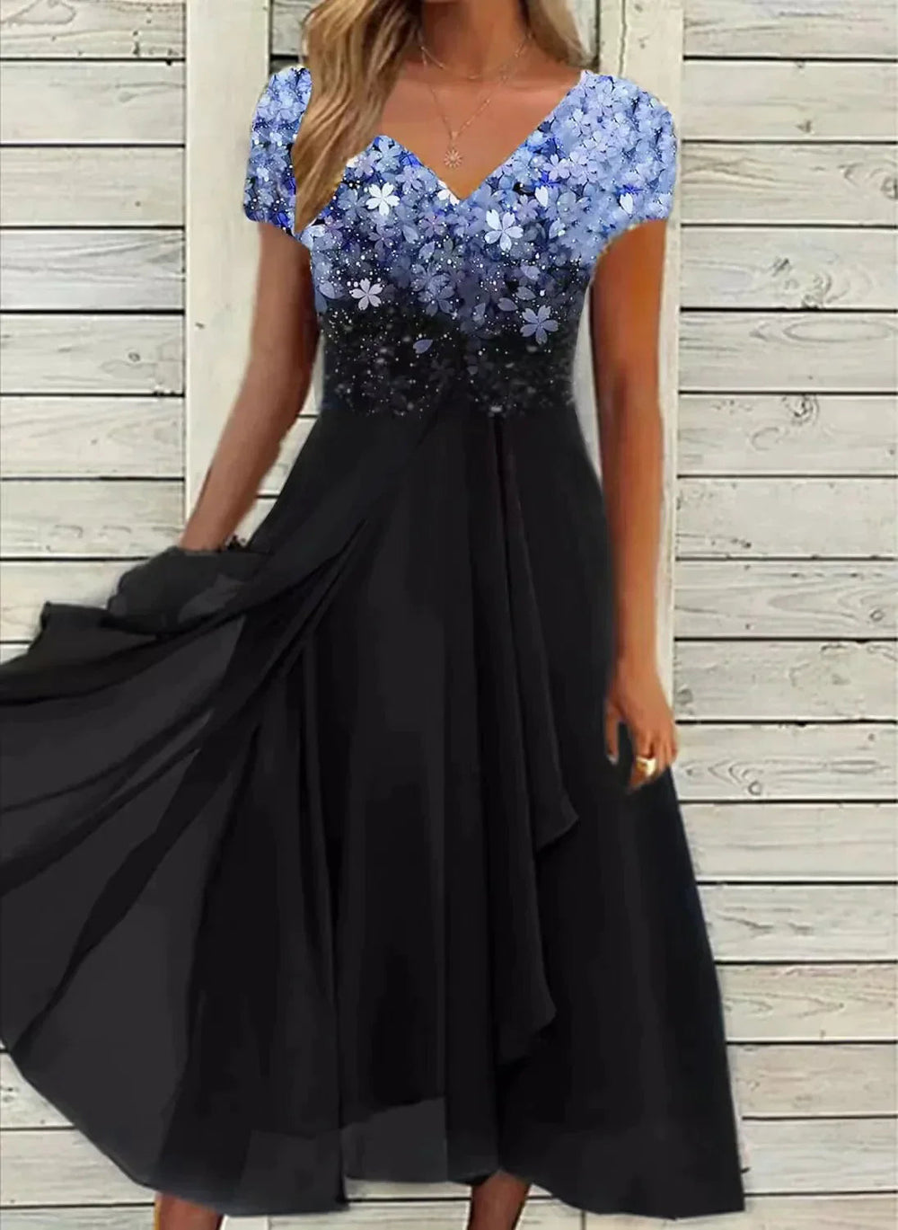 Elegancka Sukienka Koktajlowa Midi