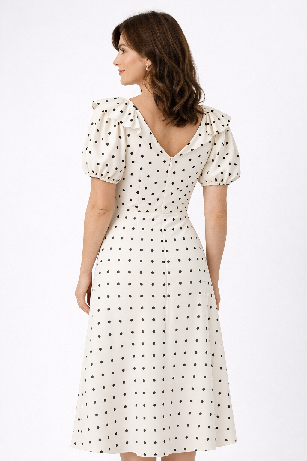 Elegancka Sukienka w Grochy | MIRELLA 2