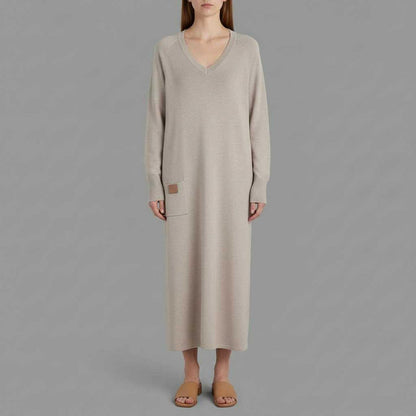 Kimari | Sukienka Damska Codzienna z Dekoltem V Maxi