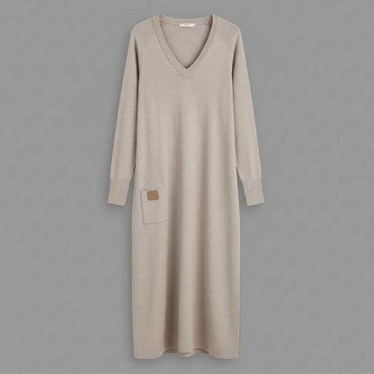 Kimari | Sukienka Damska Codzienna z Dekoltem V Maxi