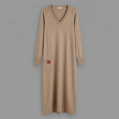 Kimari | Sukienka Damska Codzienna z Dekoltem V Maxi