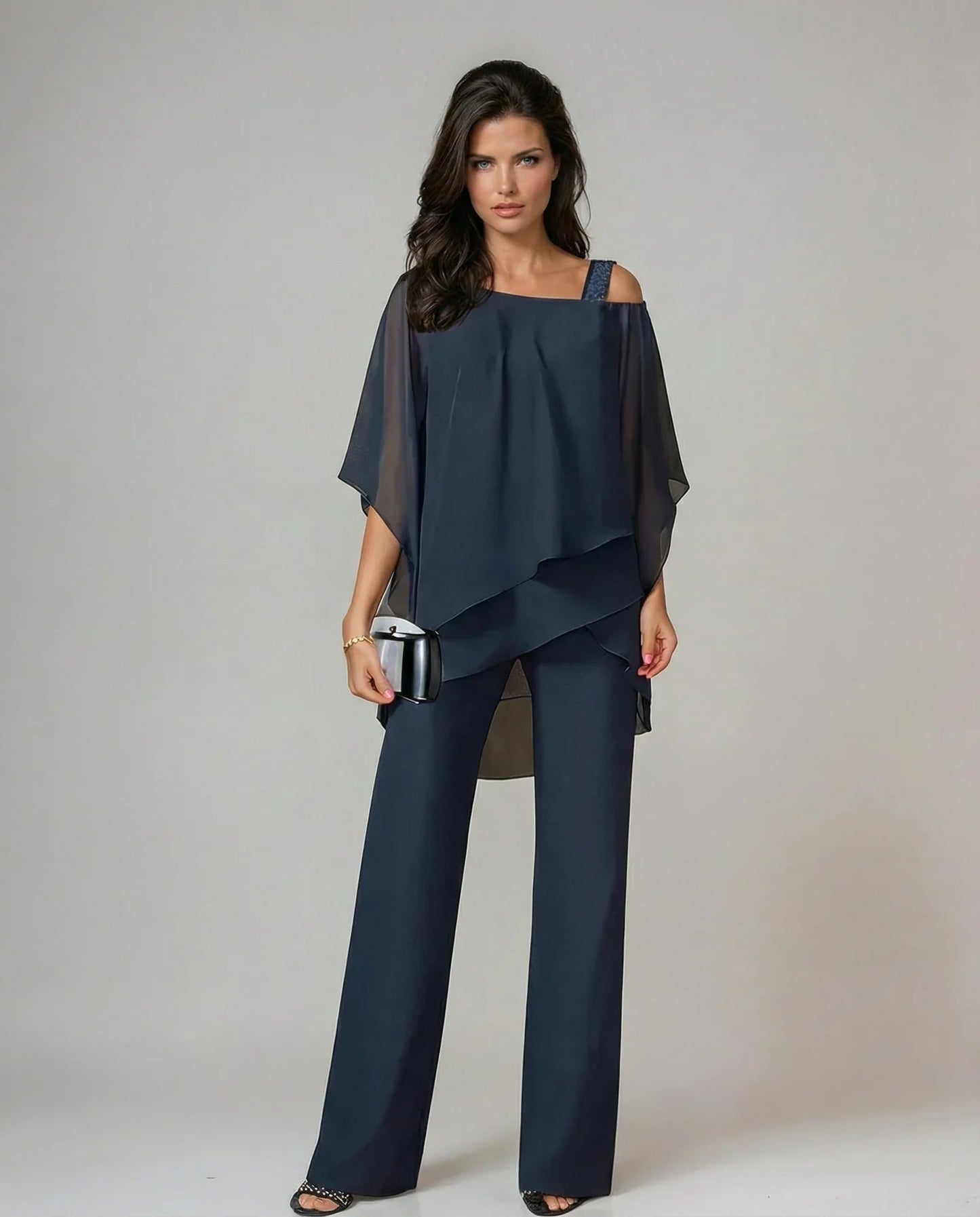 Komplet Sofie | Elegancki Zestaw z Bluzką i Spodniami 4