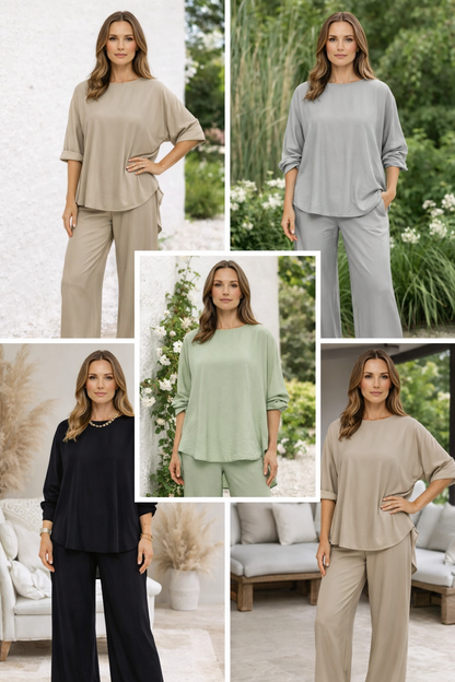 Lekki Komplet z Szerokimi Spodniami | Elegancka Moda dla Kobiet 7