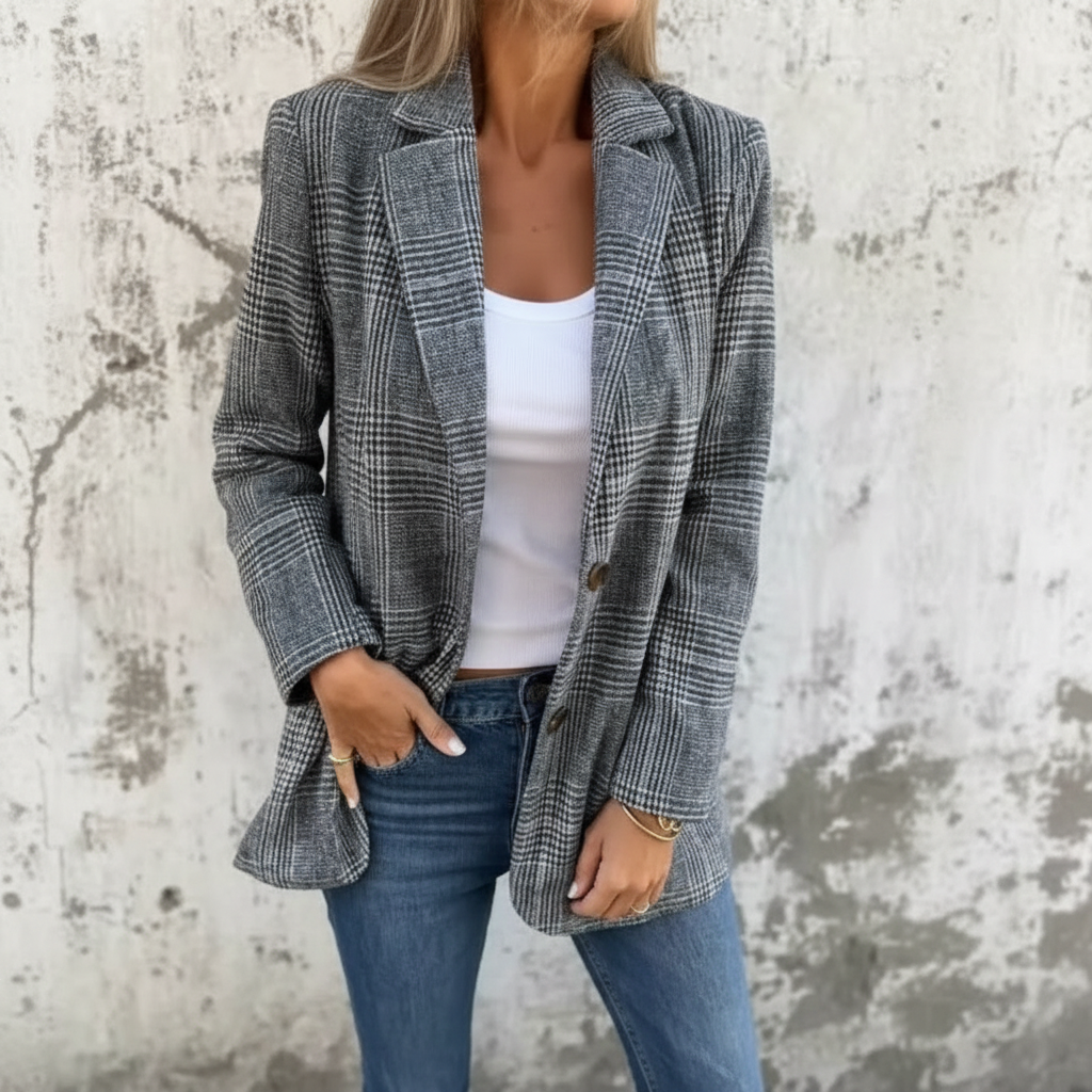Marynarka w Pepitkę | Elegancka Marynarka Damska 2
