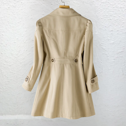 Płaszcz Damski Selvia | Elegancki Vintage Trench Coat 5