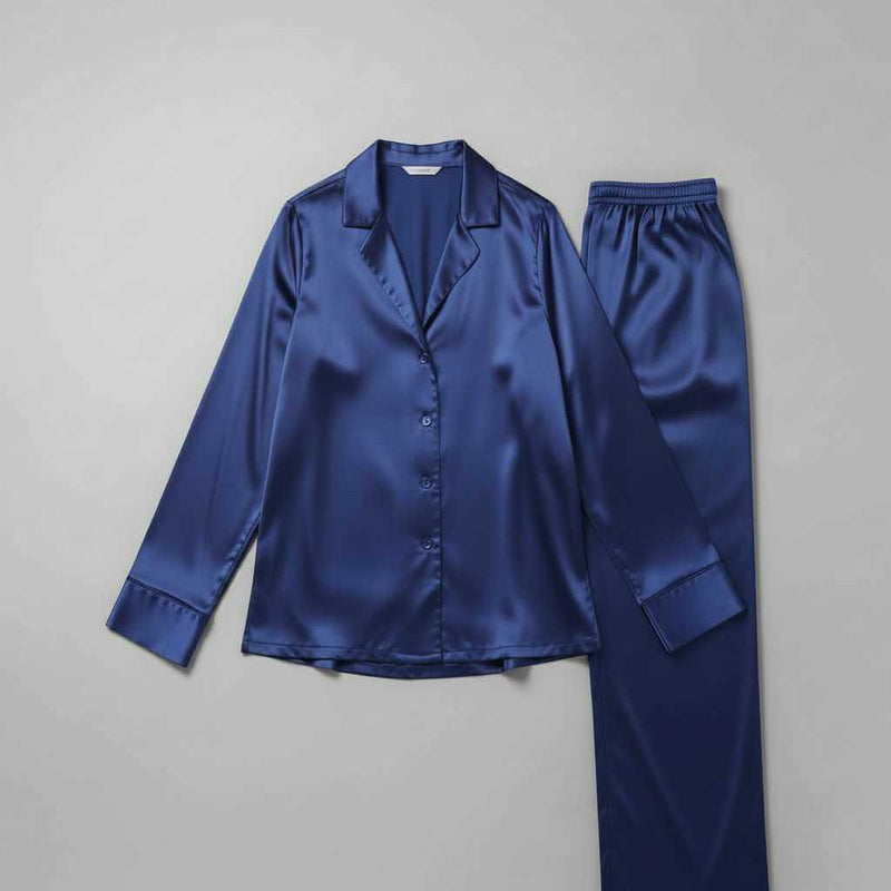 Seksowna Bielizna Nocna Damska | Jedwabny Komplet Piżamy