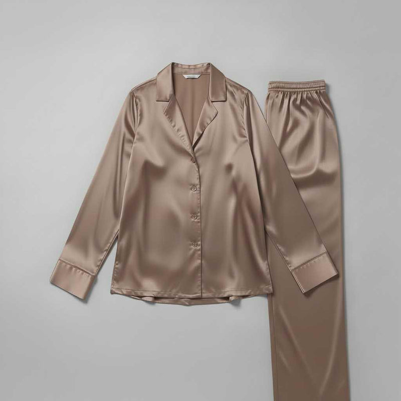 Seksowna Bielizna Nocna Damska | Jedwabny Komplet Piżamy