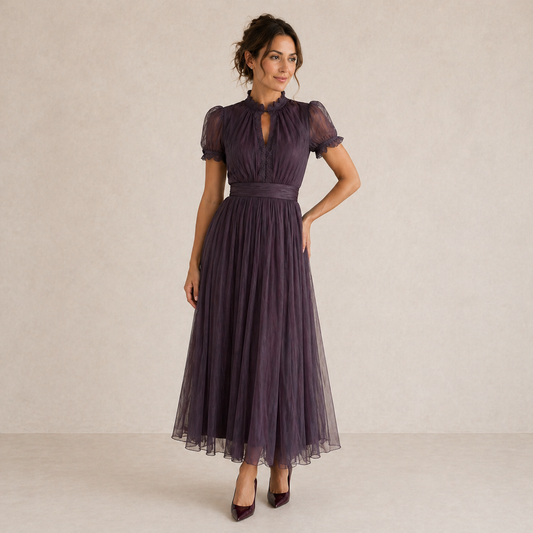 Sukienka Valentina | Elegancka Sukienka na Wesele Fioletowa 1