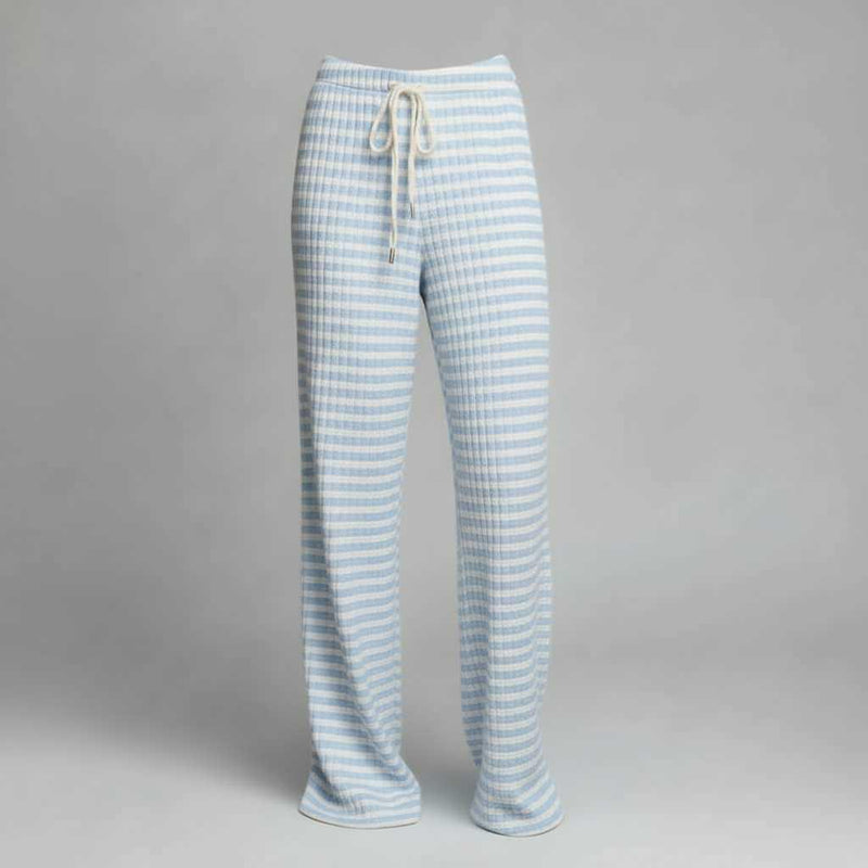 Sznurowane Spodnie w Paski | Spodnie Damskie Codzienne