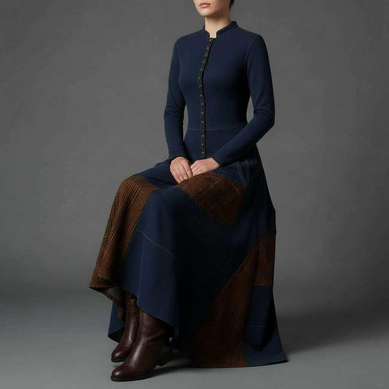 Zamszowa Sukienka Maxi Fringilla Vintage | Sukienka na Wesele