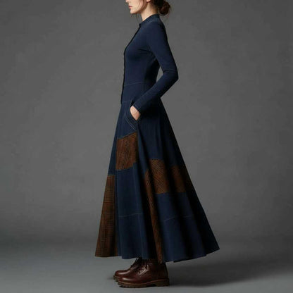 Zamszowa Sukienka Maxi Fringilla Vintage | Sukienka na Wesele