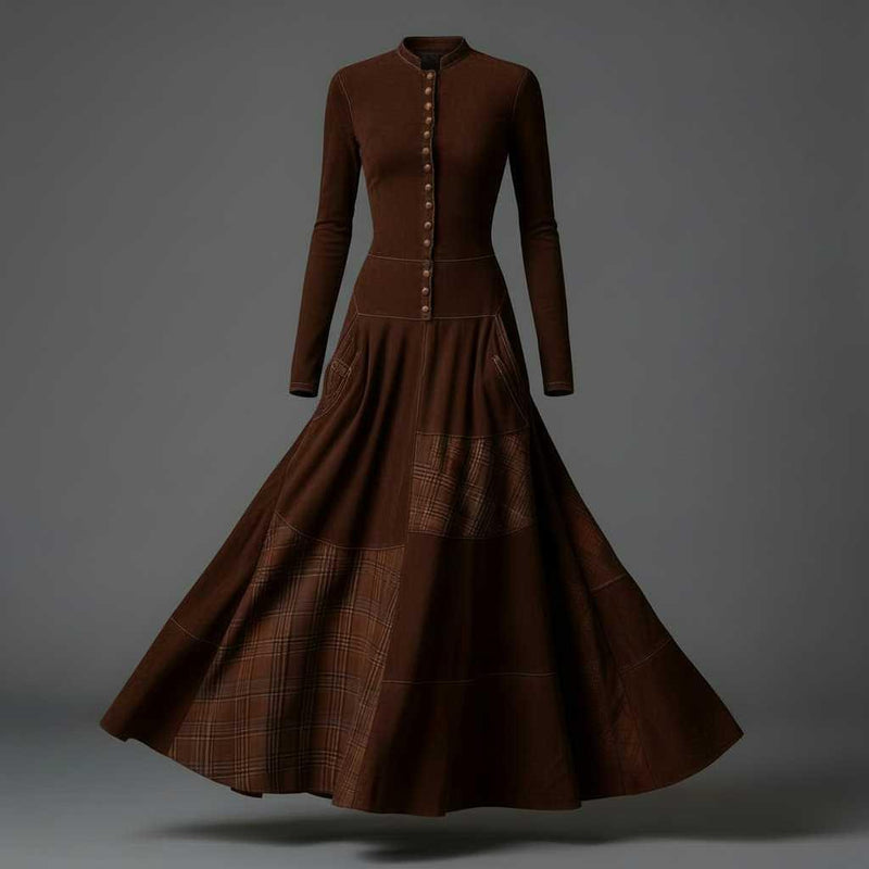 Zamszowa Sukienka Maxi Fringilla Vintage | Sukienka na Wesele