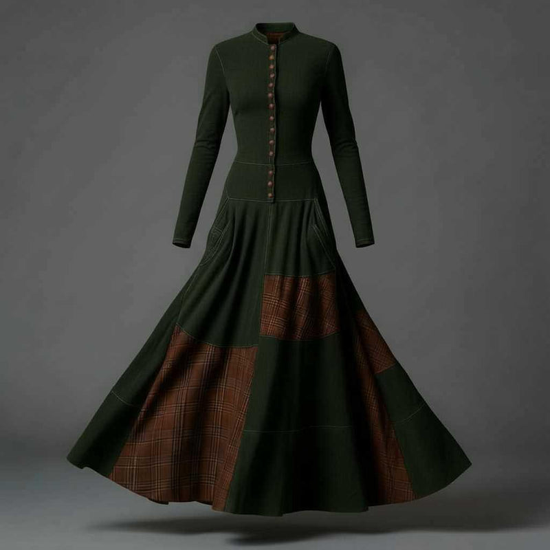 Zamszowa Sukienka Maxi Fringilla Vintage | Sukienka na Wesele